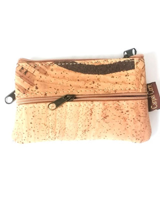 Porte-monnaie / cartes en liège naturel  11,5 x 07 x 02 cm CA1073MIX