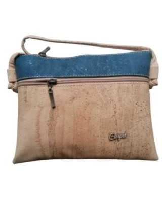 Pochette bandoulière en liège naturel dore  22 x 17 x 03 cm   CA1011BL
