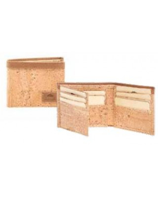 Portefeuille anti RFID  homme en liège naturel 10 x 08,5 x03 cm  MNP1001N