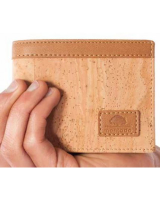 Portefeuille anti RFID  homme en liège naturel 10 x 08,5 x03 cm  MNP1001N